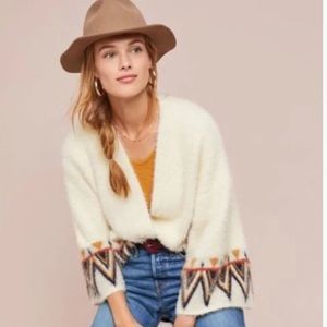 Women's Cream Patterned Sweater